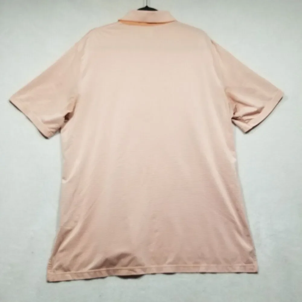 RLX RALPH LAUREN Mens XL Wicking Orange  Stripe Poly Stretch GOLF Shirt